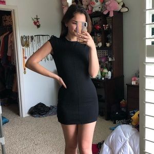 black mini dress